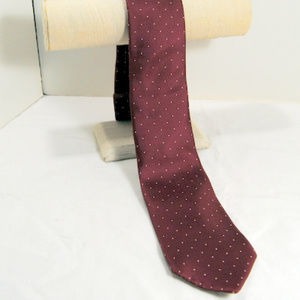 Vintage Neck Tie Red with Mini Dots